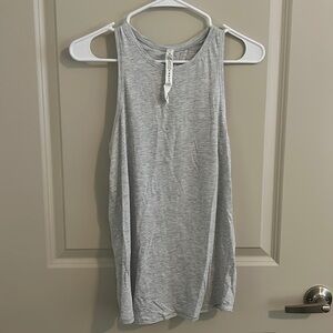 Lululemon light grey tie back/open back tank. Size 6